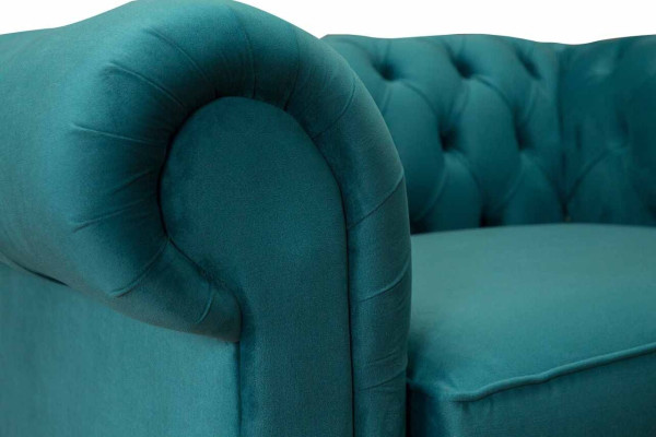 Sofá de diseño de lujo Chesterfield de un asiento, sofá de lujo nuevo