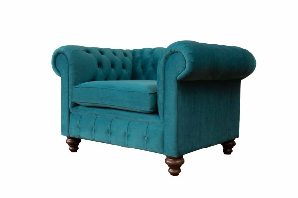Sofá de diseño de lujo Chesterfield de un asiento, sofá de lujo nuevo