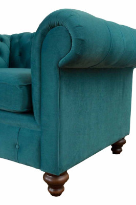 Sofá de diseño de lujo Chesterfield de un asiento, sofá de lujo nuevo