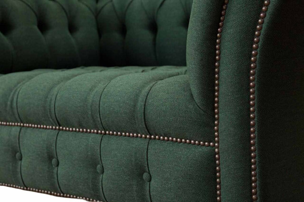 Sillón verde sofá sofá acolchado de lujo tela clásica sofás nuevos