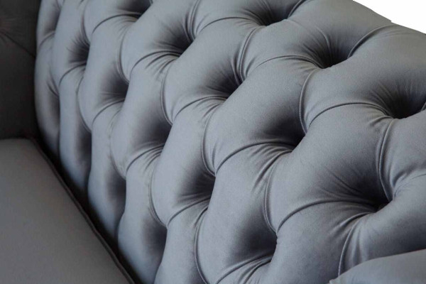 Diseño de sofá individual Chesterfield de tela, sillón tapizado 1 plaza Sofás Lounge nuevo.