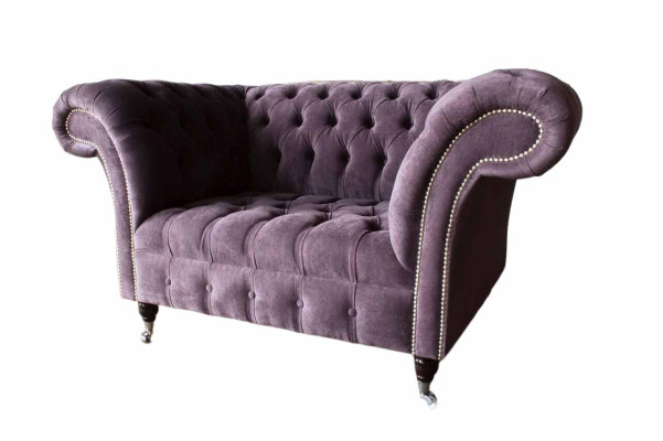 Sofá Chesterfield de terciopelo de una plaza, sillón de lujo para sala de estar, nuevo.