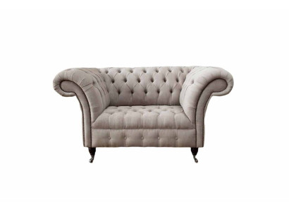 Chesterfield tela tapizada sillón 1 plaza sofás de diseño de lujo sofás de tela
