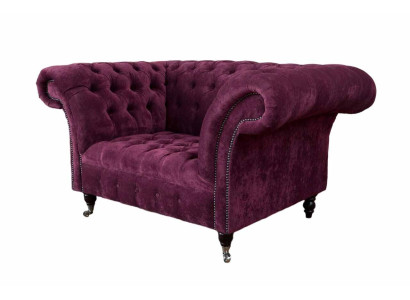 Sillón de orejas de lujo de 1 plaza tapizado de diseño de tela moderno.