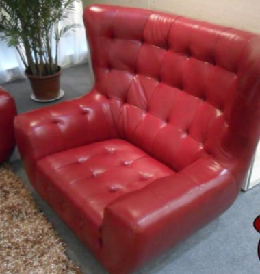 Conjunto de sofás Chesterfield, sillón, conjunto de sofá de 3 piezas, sofá de cuero rojo, moderno.