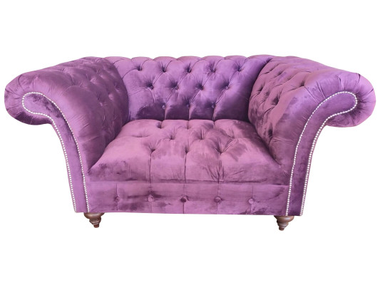 Chesterfield silla sofá 1 plaza Textil Silla de tela Asiento Muebles de salón