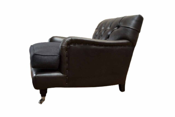 Chesterfield Diseño Sillón Sofá Tapizado Lujo Sofás 1 Asiento Cuero