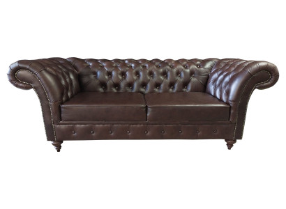 Sofá Chesterfield de 3 plazas, sillón de lujo, 230 cm.