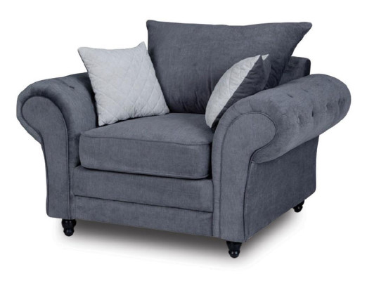 Sillón de televisión Chesterfield individual sofá tapizado de terciopelo.