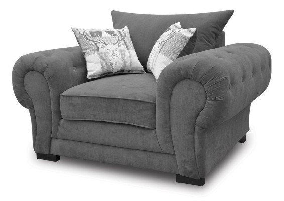 Estilo Diseño moderno Color Gris Sala de estar 1 sillón Tela Poliéster Nuevo