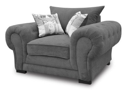 Estilo Diseño moderno Color Gris Sala de estar 1 sillón Tela Poliéster Nuevo