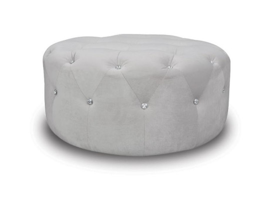 Taburete Reposapiés Taburete Asiento Sala de estar Tela Azul Muebles de lujo