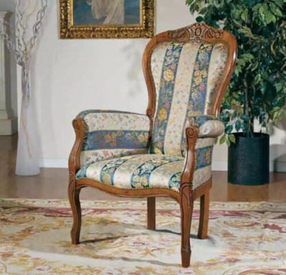 Silla Diseñador Asiento Lujo Tela Acolchonada Tejido Muebles Diseño Clásico