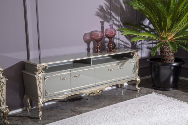 Sideboard de lujo de madera estante aparador gabinetes sala de estar mesa de televisión diseño.