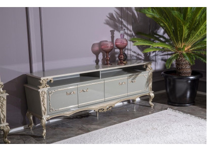 Sideboard de lujo de madera estante aparador gabinetes sala de estar mesa de televisión diseño.