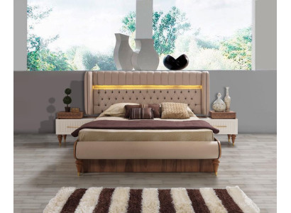 Cama Acolchada Diseño Lujo Doble Hotel Chesterfield Madera Muebles Nuevos