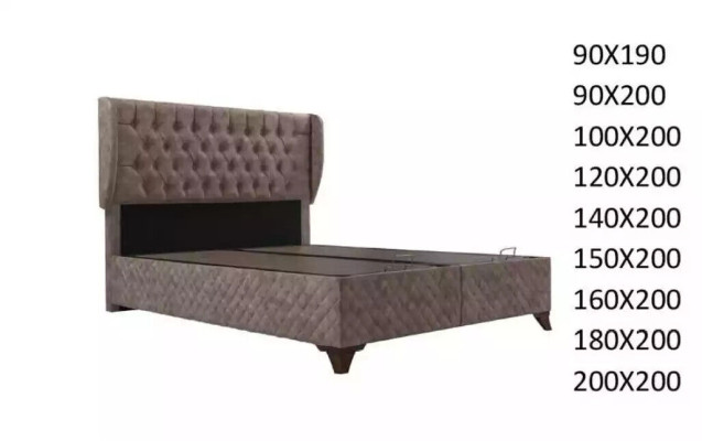 Cama Chesterfield camas para dormitorio Textil 180x200cm incluye colchón