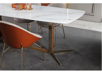 Mesa blanca para comedor Estilo moderno de lujo Cómoda Mesas