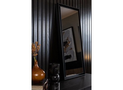 Espejo de pie de lujo Espejo de pared Marco negro Estilo 100x46