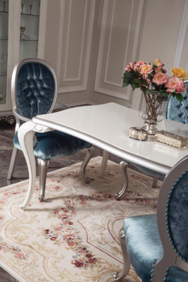 Conjunto de mesa de comedor clásico con 4 sillas, juego de 5 piezas, grupo de asientos.