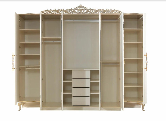 Diseño de armario de lujo, armario moderno, muebles de dormitorio.