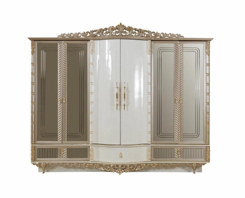 Dormitorio Set Cama 2x Mesitas de noche Armario de lujo nuevo 4 piezas