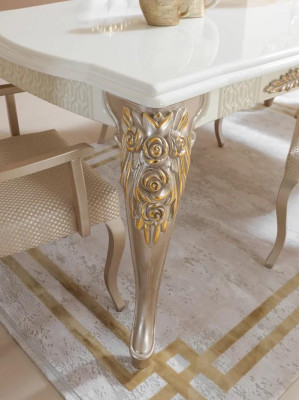 Juego de comedor con mesa y 6 sillas modernas de 8 piezas.