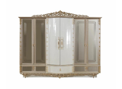Armario del dormitorio, armario de seis puertas de madera del dormitorio.