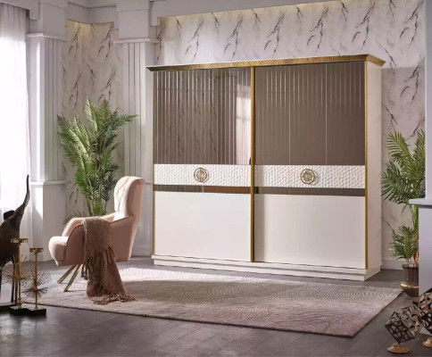 Armario con puertas correderas lujoso armario moderno de 260cm de armario