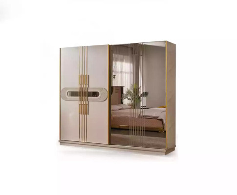 Armario de lujo armario universal Beige gabinete de 250 cm.