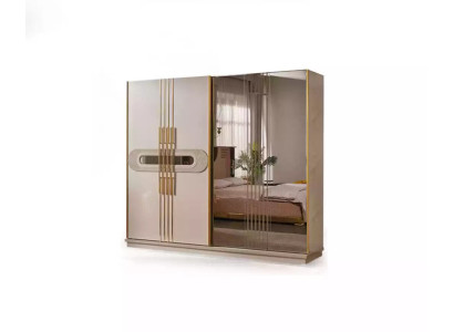 Armario de lujo armario universal Beige gabinete de 250 cm.