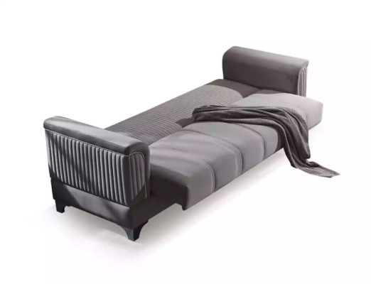 Sofá gris de lujo de 3 plazas para sala de estar muebles tapizados sofás