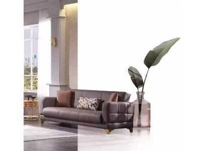 Sofá de diseñador rosa de 3 plazas, sofá de salón de diseñador, muebles de tela, sofás.