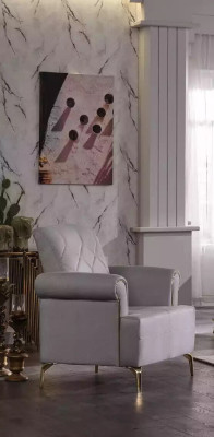 Sillón de diseñador blanco, individual, cómodo, sillón de salón, butaca.