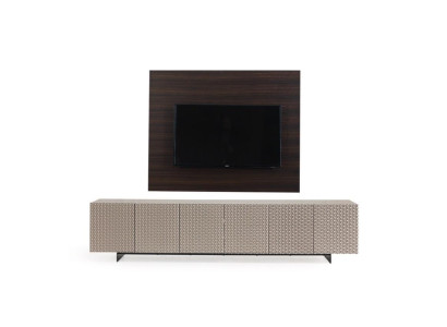 Panel de pared de TV Cubierta de madera de lujo para sala de estar RTV Mueble de televisión