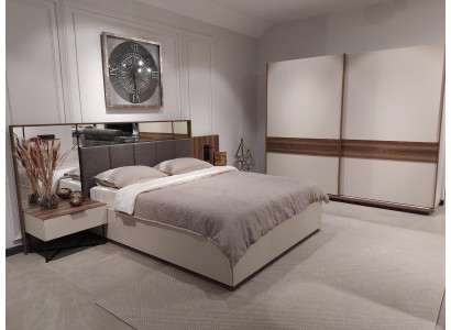 Diseño de cama moderna Cama doble Dormitorio Muebles elegantes Nuevos