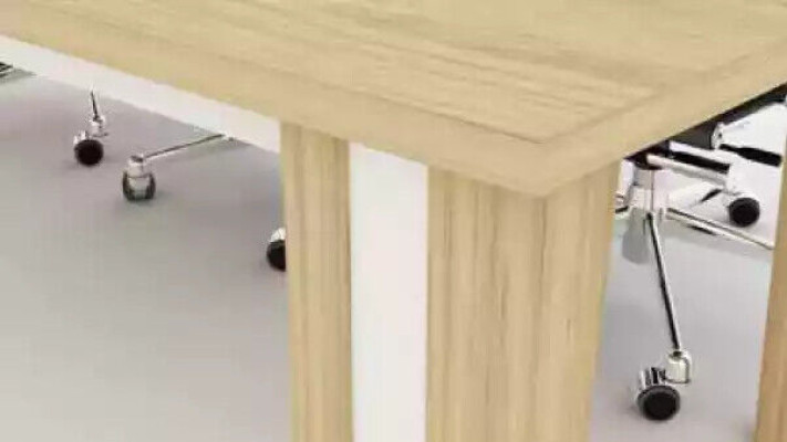 Gran mesa de madera Mesas de reuniones Mesa de conferencia de lujo Muebles de oficina modernos