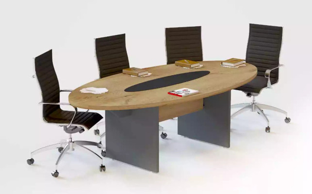 Mesa de conferencia moderna, mesas de reuniones, muebles de madera, muebles de oficina.