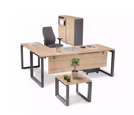 Escritorio de esquina exclusivo muebles de oficina marrón nueva mesa de esquina estudio