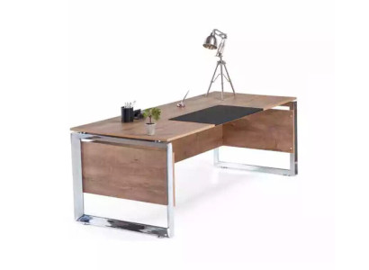 Escritorio moderno marrón muebles de oficina diseño de madera estilo despacho.