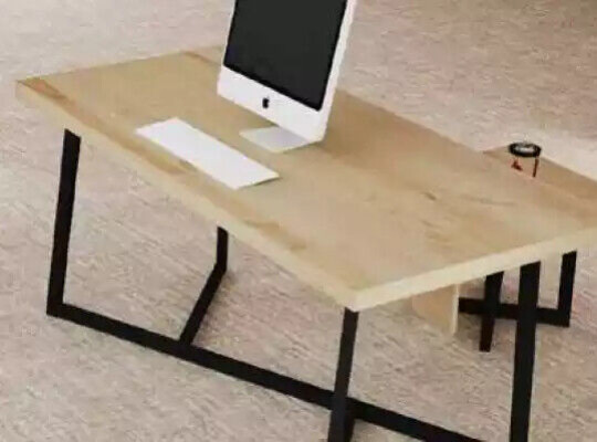 Marrón claro Escritorio de diseñador Muebles de oficina Diseñador Mesas Madera Nuevo