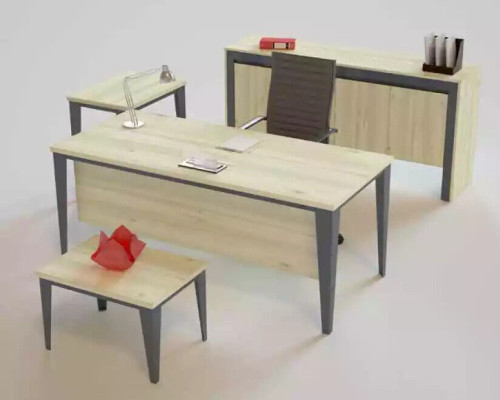 Mesa de centro marrón de lujo de diseñador Muebles de madera de oficina modernos