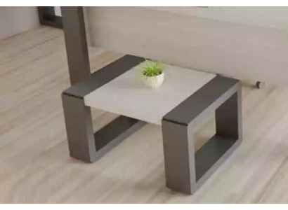 Mesa moderna de madera blanca, mesa de centro, muebles de lujo para oficina de diseño.