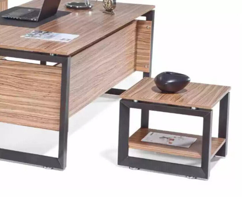 Mesa de centro cuadrada marrón de lujo de madera para el diseño de muebles de sala de estar.