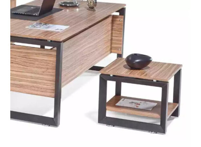Mesa de centro cuadrada marrón de lujo de madera para el diseño de muebles de sala de estar.