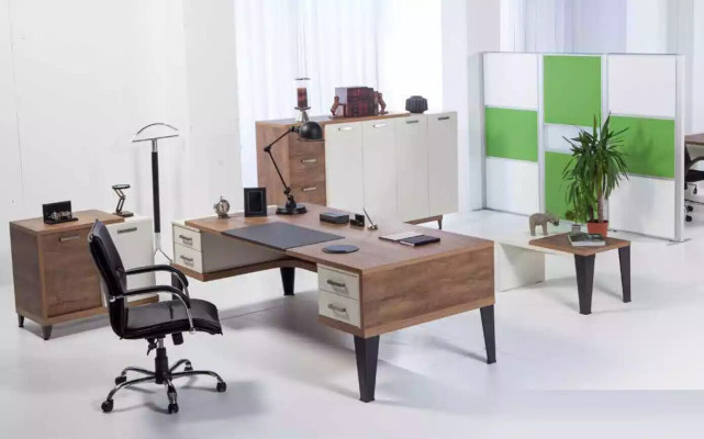 Moderna mesa de centro bicolor mesa auxiliar de lujo muebles de oficina de madera