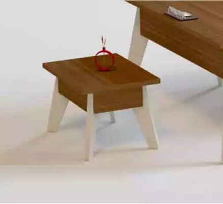 Mesa de centro moderna Muebles de oficina Mesa rectangular de madera marrón Mesas