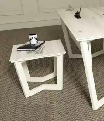 Mesa de centro blanca moderna de madera Muebles de madera estilo exclusivo de sala de estar.