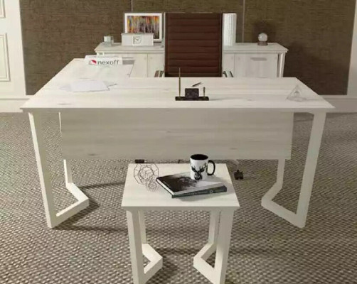 Mesa de centro blanca moderna de madera Muebles de madera estilo exclusivo de sala de estar.