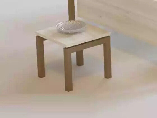 Mesa de café pequeña moderna mesa de almacenamiento cuadrada diseño muebles de madera.